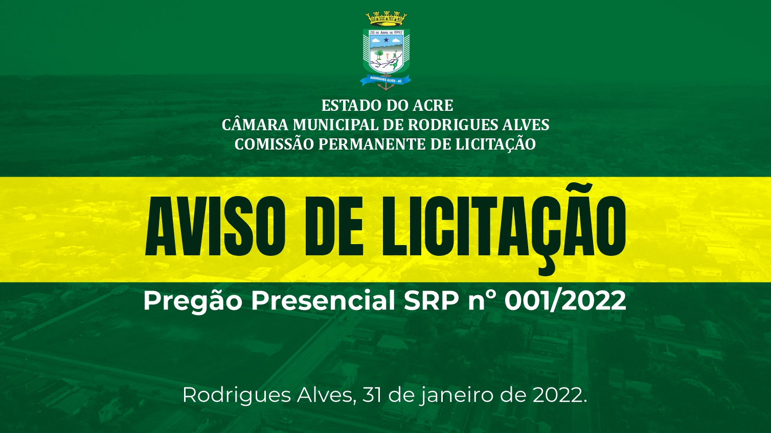 Aviso de Licitação - Pregão Presencial SRP nº 001/2022