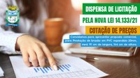 DISPENSA DE LICITAÇÃO - COTAÇÃO DE PREÇOS